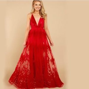 Red rose dress